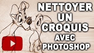 nettoyer un croquis avec photoshop [upl. by Anitsirk]