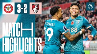 Kluivert scores another set piece goal in defeat  Brentford 32 AFC Bournemouth [upl. by Amzu]