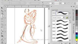 CorelDraw 9 for PC freehand tool and layers artistic media [upl. by Raybourne]