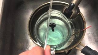 Dissolving thinning a brass key in peracetic acid and salt [upl. by Jobina521]