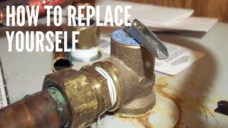 Water Heater Pressure Relief Valve Replacement  A howto with the Grumpy Plumber [upl. by Villiers6]