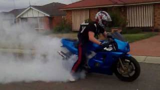 CBR250RR Burnout  Seburbia [upl. by Aiekal]