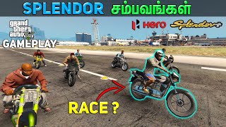 BIKE RACE IN GTA 5 WITH SPLENDOR BIKE TAMIL GAMEPLAY GTA V  GAMES BOND [upl. by Tranquada]