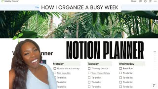 How I organize my busy week with Notion Planner [upl. by Gona]