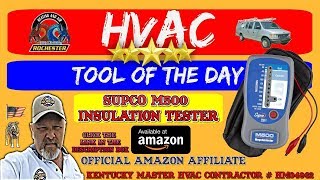 Supco M500LED MEGOHMMETER  HVAC Tool of the Day [upl. by Mandych]