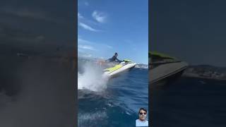 Boat stunt 🚢 jetski automobile boat sunset summer shorts [upl. by Racklin]