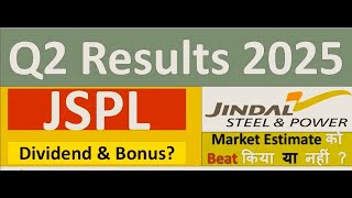 JINDAL STEEL Q2 results 2025  JSPL results  JINDAL STEEL Share News  JSPL Share latest news [upl. by Season]