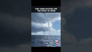 Four Stunning Waterspouts Spotted Off The Coast Of Spain [upl. by Forward263]