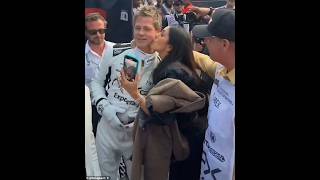 Shocking Moment Brad Pitt KISSED by Overzealous Fan at F1 Event – You Wont Believe His Reaction [upl. by Eskil]