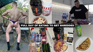 FULL DAY OF EATING  CONTEST PREP EDITION  Grocery Haul To Get Shredded [upl. by Hcurob11]