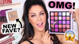 FULL FACE TESTING NEW MAKEUP RARE BEAUTY MILK MAKEUP TARTE NORVINA PALETTE amp MORE [upl. by Anisamoht600]