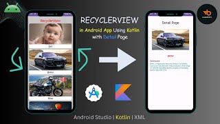 RecyclerView with detail page 🔥in Android using Kotlin Part 2  android recyclerview kotlin [upl. by Gipps]