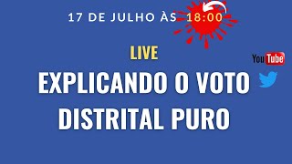 170724  EXPLICANDO O VOTO DISTRITAL PURO [upl. by Llechtim246]