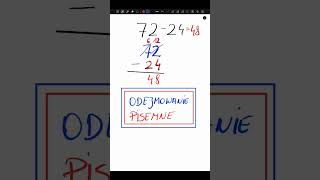 Odejmowanie pisemne w słupku Madematykamatematyka maths [upl. by Elder213]