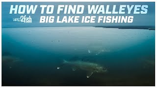 How to Find Walleyes FAST on Big Lakes When Ice Fishing [upl. by Aerdnaid]