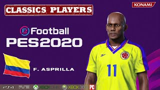 F ASPRILLA facestats Classics Players How to create in PES 2020 [upl. by Dnomzed64]