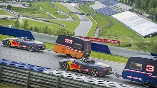 A Caravan Race with an F1 twist Daniel Ricciardo and Max Verstappen take it to the Red Bull Ring [upl. by Yeliab133]