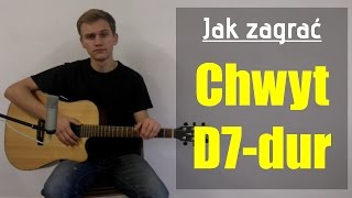 Jak zagrać Chwyt Gitarowy D7dur Akord D7 na gitarze  JakZagracpl [upl. by Jerman]