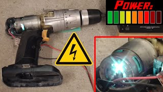 💥Cordless Drill Burnout  Overvoltage [upl. by Rosetta]