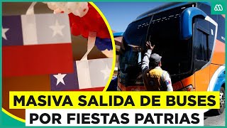 Fiestas Patrias Masiva salida desde el terminal de buses de Santiago [upl. by Charters]