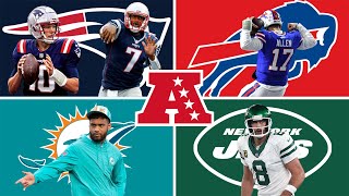 AFC East QB Rankings Rodgers Tua Josh Allen and BrissettMaye [upl. by Ainud]