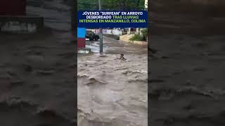 Jóvenes desafiaron las advertencias en manzanillo colima fly viralshorts [upl. by Ynatirb]