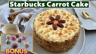 Karottenkuchen Rezept mit Nüsse wie bei Starbucks  Saftiger Möhrenkuchen Carrot cake [upl. by Cock]