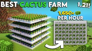 Minecraft BEST Cactus From 121  Easiest Cactus Farm Tutorial Minecraft  1650 Perh [upl. by Akins]