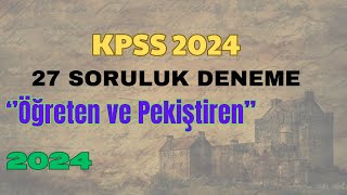 53 2024 KPSS  27 Soruluk Denememiz  Tarih Soru Çözüm  Ali Hocadan [upl. by Neras938]