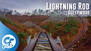 Lightning Rod wChain Lift back seat onride backwards onride 5K POV 60fps Dollywood [upl. by Araec]