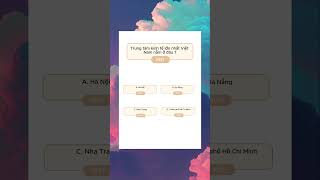 Câu hỏi trắc nghiệm  Bạn hiểu biết thế nào về đất nước Việt Nam ⭐ Phần 9 trắcnghiệm việtnam [upl. by Eidnar]