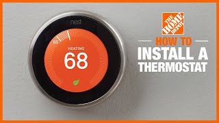 How to Install a Thermostat  The Home Depot [upl. by Netsrejk]