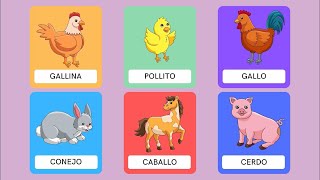 Aprende los animales con nuestras tarjetas didácticas  Aprende con Gael y Owen [upl. by Nunnery]