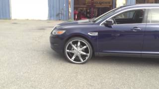 RimTyme of Charlotte rolling out a Ford Taurus with 24quot wheels [upl. by Pitarys]