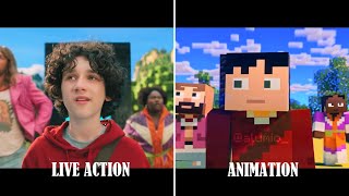 Minecraft Movie Trailer VS Animation Side by Side comparison [upl. by Jannery3]