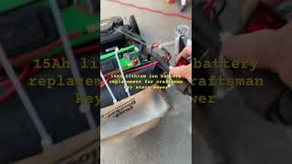 15 Ah Rechargeable lithium ion replacement for Craftsman key start mower [upl. by Eidnas]