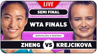 ZHENG vs KREJCIKOVA  WTA Finals 2024 SF  LIVE Tennis Watchalong Stream [upl. by Josselyn80]