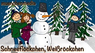 ⭐️ Schneeflöckchen Weißröckchen  Weihnachtslieder deutsch  Kinderlieder deutsch  muenchenmedia [upl. by Ecyla]