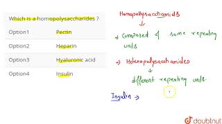 Which is a homopolysaccharides [upl. by Lacie]