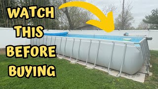 Quick Review of Bestway Power Steel 31x16x52 Rectangular Metal Frame Above Ground Swimming Pool [upl. by Nitnert346]