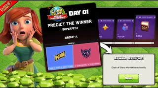 Clash of Clans World Championship Day 1 Predictions  How to Get Free Gems in New Clash Fest Event [upl. by Vaughn236]