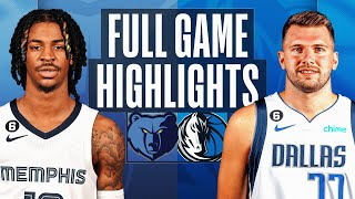 GRIZZLIES at MAVERICKS  NBA FULL GAME HIGHLIGHTS  October 22 2022 [upl. by Byrdie322]