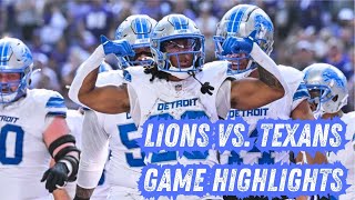 Lions vs Texans Game Highlights Goffs Touchdown Drive and Tunsils Resilience [upl. by Toulon]