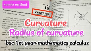 Curvature  Radius of curvature  bsc 1st year maths  calculus  bekaar maths [upl. by Warrenne]