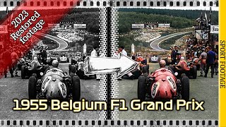 HD Color 1955 Belgian F1 Grand Prix at Spa Francorchamps  Race  Documentary 4k 50fps [upl. by Mcginnis653]