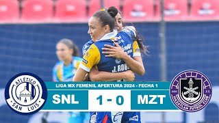 San Luis Femenil vs Mazatlan 10 Resumen Goles 2024 [upl. by Greff]