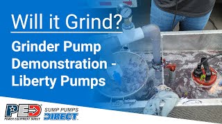 Will it Grind Grinder Pump Demonstration with Liberty Pumps [upl. by Nigam]