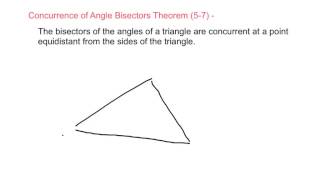 Geometry 53 Bisectors in Triangles [upl. by Niaz480]