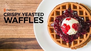 Crispy Yeasted Waffles Recipe [upl. by Odnomyar]