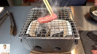 Worlds Best Beef On Binchotan Charcoal Grill  Japanese Miyazaki Wagyu A5 Strip Steak [upl. by Thorlie]